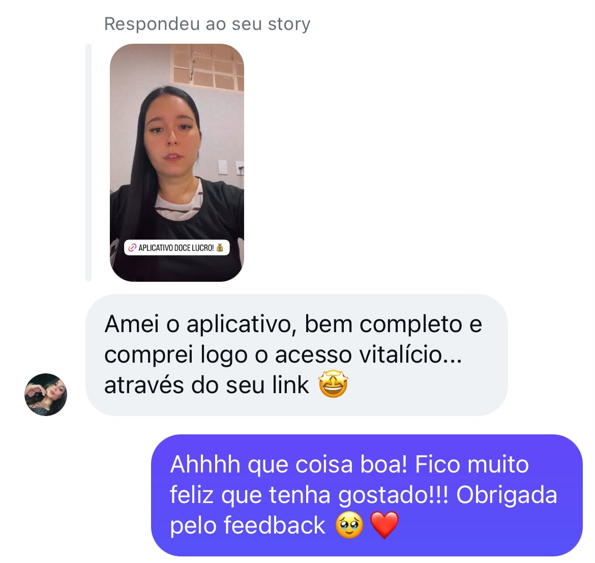 Depoimento real 12 — cliente Doce Lucro