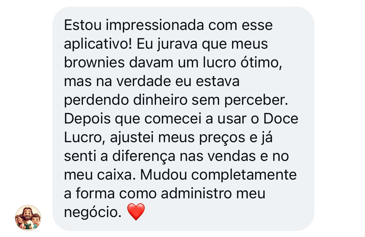 Depoimento real 10 — cliente Doce Lucro