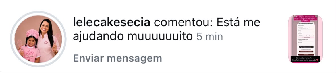 Depoimento real 4 — cliente Doce Lucro
