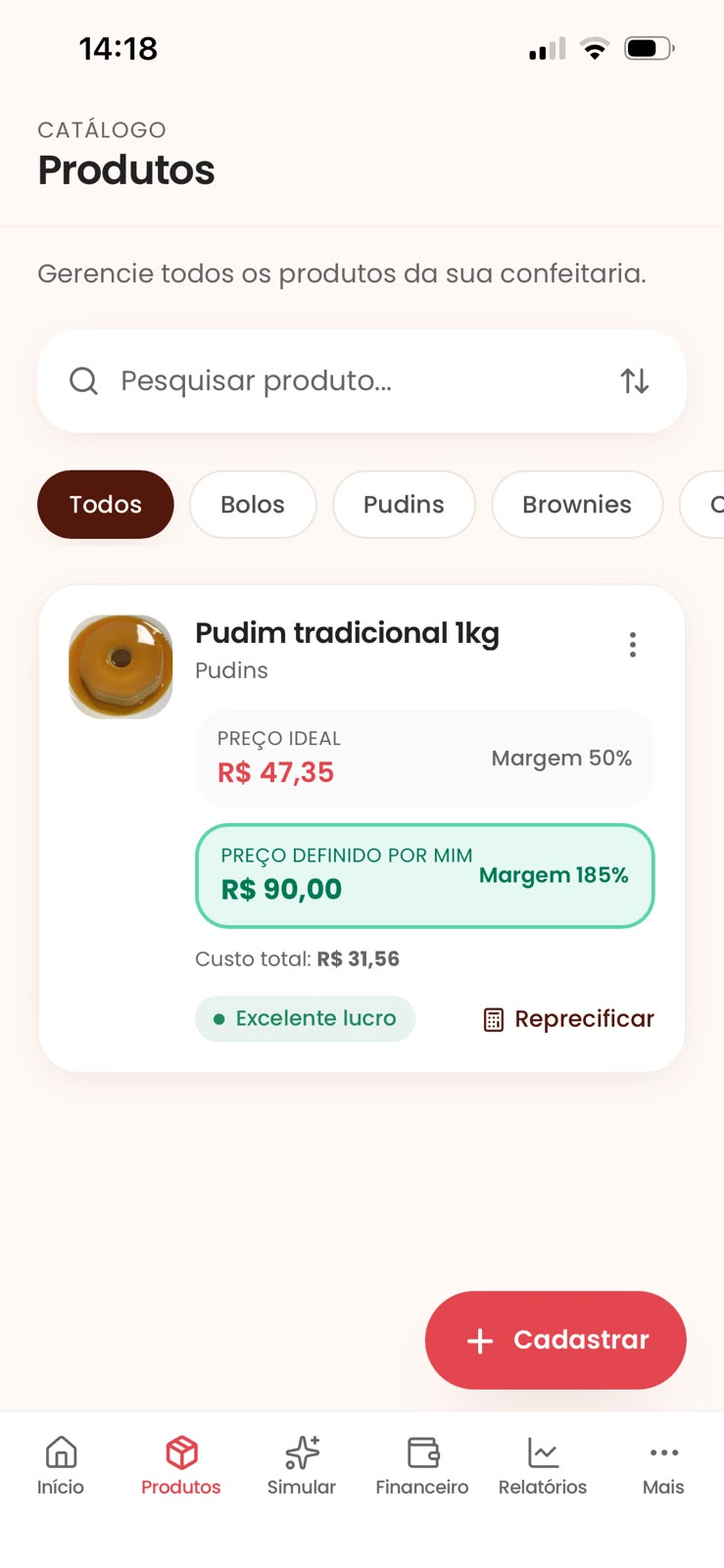 Gestão de produtos